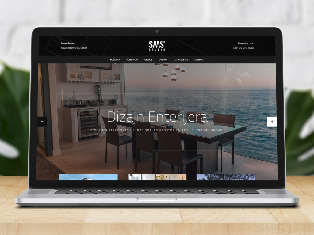 Through excellent communication and close collaboration with the SMS 3D Studio team from Šabac — a studio offering complete services in architecture, landscape architecture, interior design, and 3D visualization — we successfully completed several projects, including the design and development of their website: www.sms3dstudio.rs
